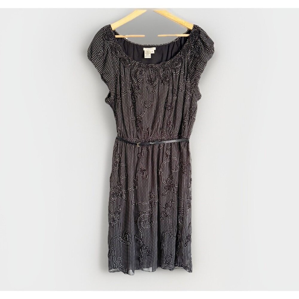 Sophie Max Women’s Black Polka Dot Sheath Dress Medium (VTG XL) Feminine Grunge